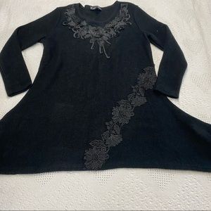 Pretty Angel Embroidered Goth Sweater (M)